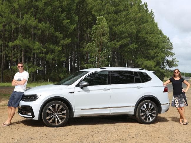 Stretch the friendship: Allspace puts Iain 215mm further from Jules than a regular Tiguan